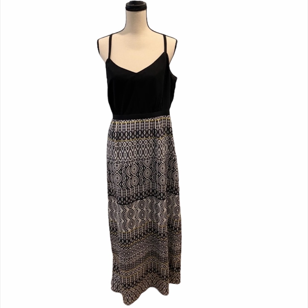 J.Crew Factory Black and White Maxi Dress